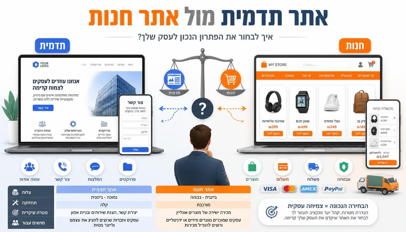 אתר_תדמית_מול_אתר_חנות_איך_לבחור