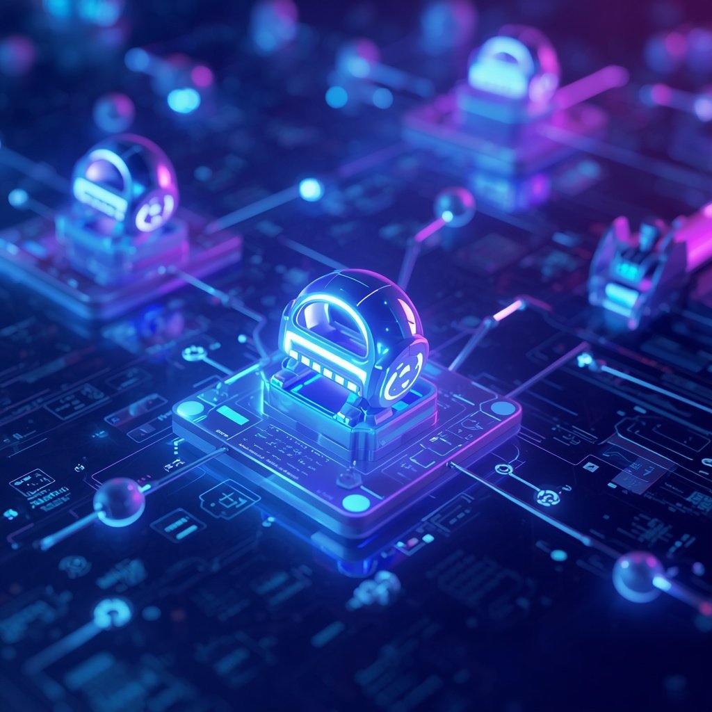 A_futuristic_visualization_showing_AI_agents_autonomously_managing_marketing