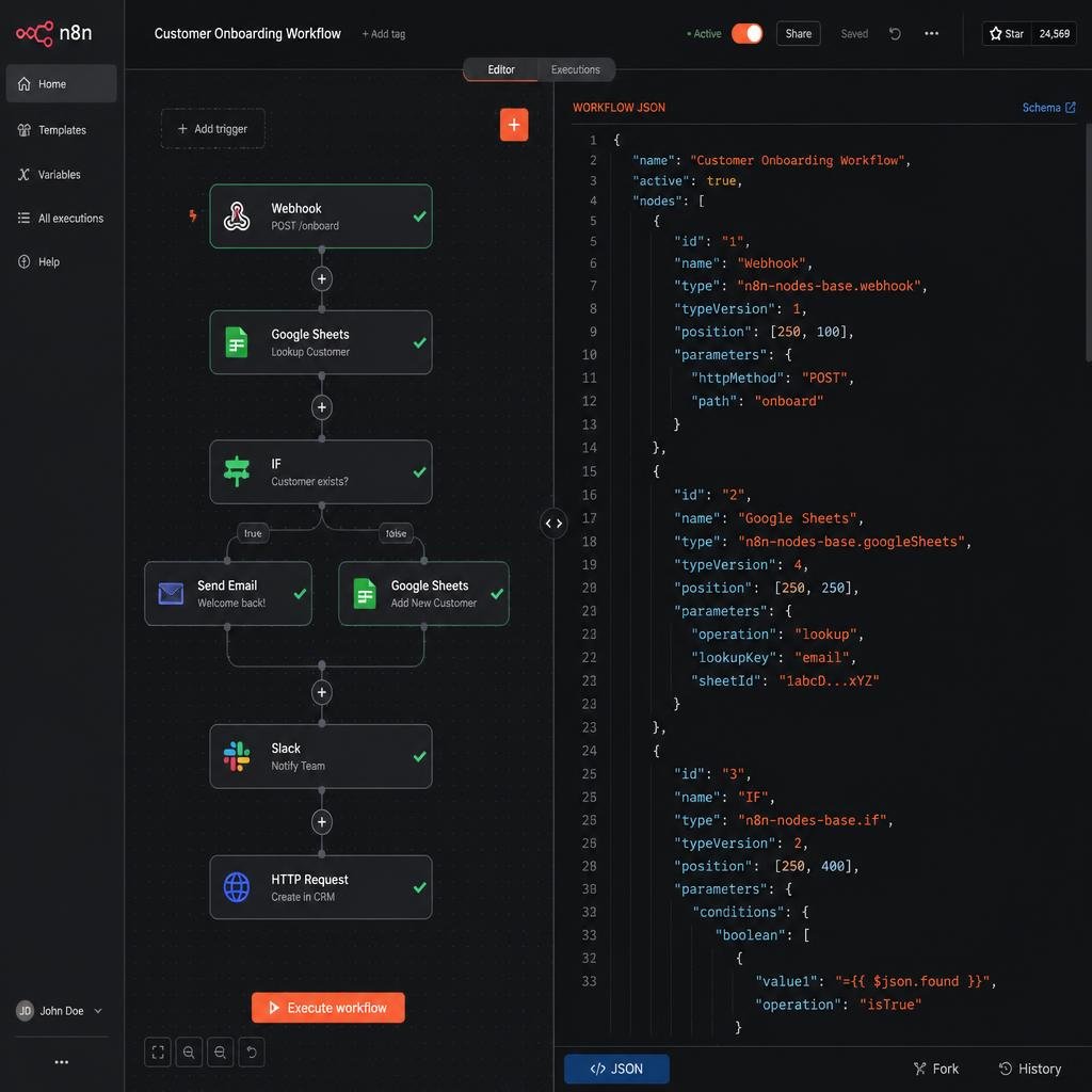 Split_screen_showing_both_the_visual_n8n_workflow_builder_on_one_side